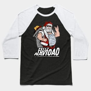 Feliz Navidad cool tattooed santa claus with sunglasses Baseball T-Shirt